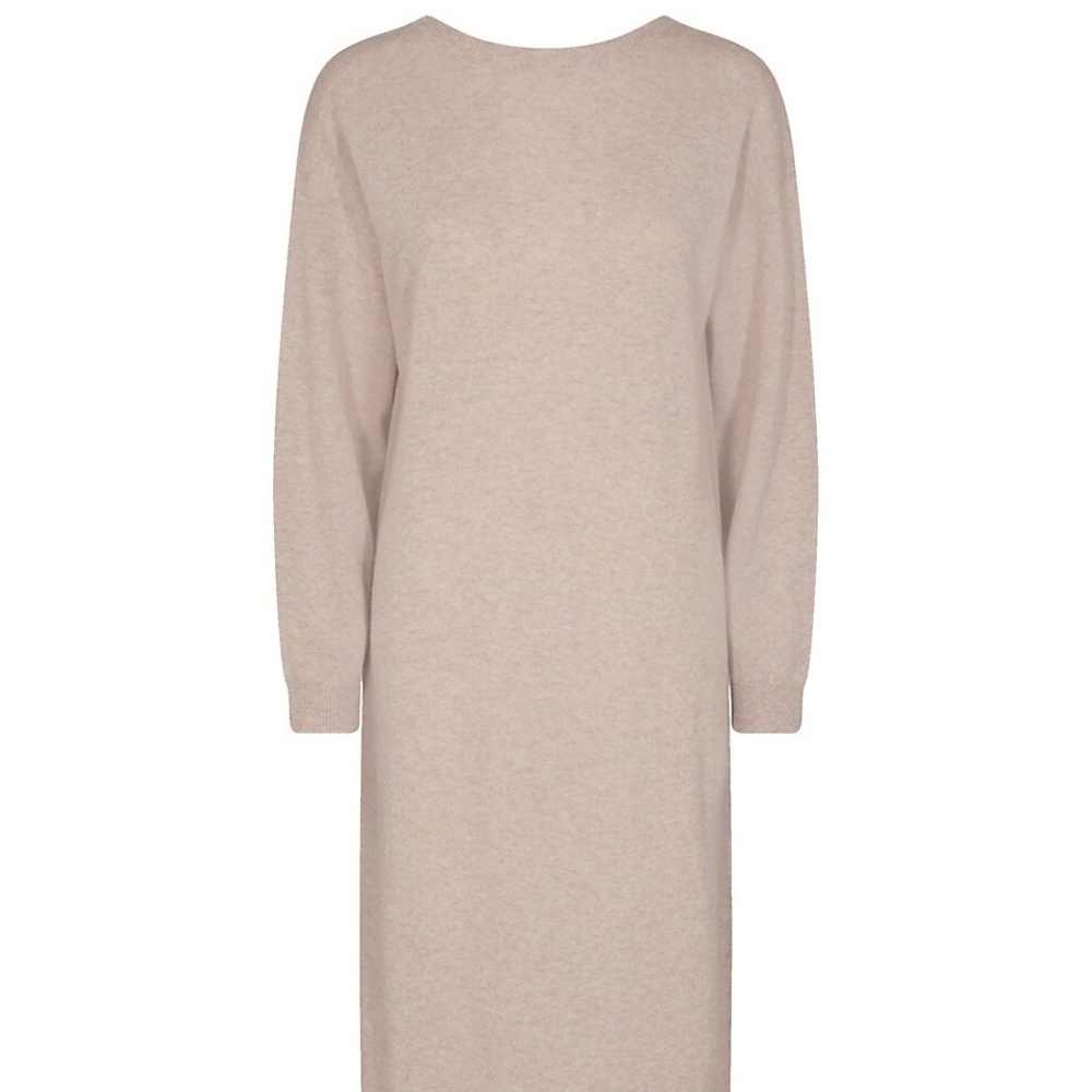 Marks & Spencer Knit Maxi Dress — Tan & Cream (US L)